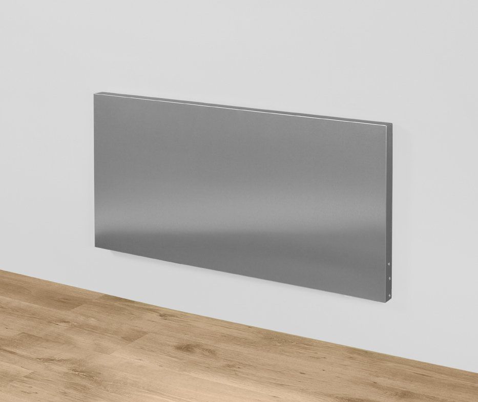 iRad electric radiator in brushed stainless steel